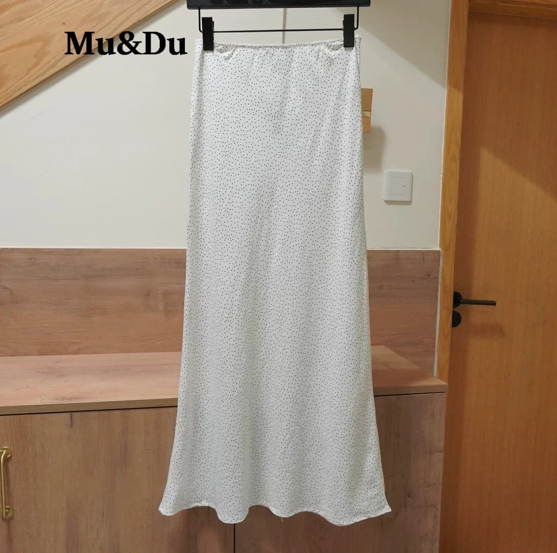 Dot Skirt Women High Waist Elegant Long Skirts Street Fashion Summer Midi Skirt Office Slim Sexy Vintage Skirt