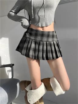 Mini Skirts For Woman Black Plaid Skirts Women Y2k Clothes Cute Short Skirts Vintage Pleated Skirts Tweed Summer Outfits