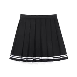 New Summer Women Girls Stripe Skirt 2025 High Waist Student Black Pleated Skirts Women Cute Sweet Girls Dance Mini Skirt XS-3XL