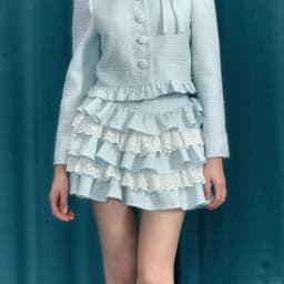 Gaono Lolita Kawaii Skirt Women Teen Girl Sweet Cute Ruffle Layered Mini Skirt Y2K High Waist Lace Cake Skirts Streetwear