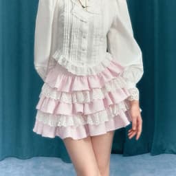 Gaono Lolita Kawaii Skirt Women Teen Girl Sweet Cute Ruffle Layered Mini Skirt Y2K High Waist Lace Cake Skirts Streetwear