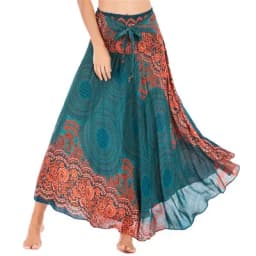Bohemian Fashion Skirts Roupas Saia New Sexy Woman Long Jupe Boho Flowers Elastic Waist Women Skirt Faldas Bottom Women Clothes