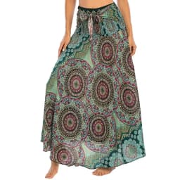 Bohemian Fashion Skirts Roupas Saia New Sexy Woman Long Jupe Boho Flowers Elastic Waist Women Skirt Faldas Bottom Women Clothes