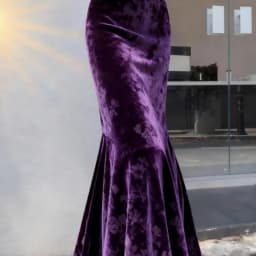 Limiguyue Purple Flower Velvet Skirt Women Luxury Wool Slim Package Hip Skirts High Waist Pleated Long Skirt Autumn Winter 920A