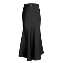 Summer Elastic High Waist Solid Color Elegant Satin Long Skirt For Women 2024 Fashion Bodycon Office Lady Skirts