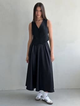 Elegant Satin Loose Women Skirt 2025 High Waist Maxi Skirts Streetwear Classic Long Skirt Fashion Female Black Skirt