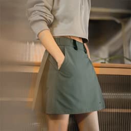 Maden New Outdoor A-Line Skort Shorts Women's Summer Lightweight Hiking Elastic Waist Pant Skirt Casual Versatile Green Bottoms