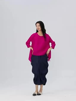 LANMREM 2025 New Women's Elegant Niche Design Pleated A-line Skirt Summer Fashion Irregular Elastic Wiast Loose Skirts 2DB2865