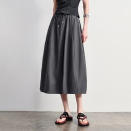 TOYOUTH Women Cotton Skirt 2026 Summer New Elastic Waist Patchwork Oversized Simple Casual A-Line Skirt
