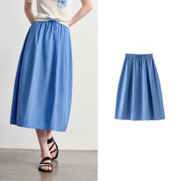 TOYOUTH Women Cotton Skirt 2026 Summer New Elastic Waist Patchwork Oversized Simple Casual A-Line Skirt