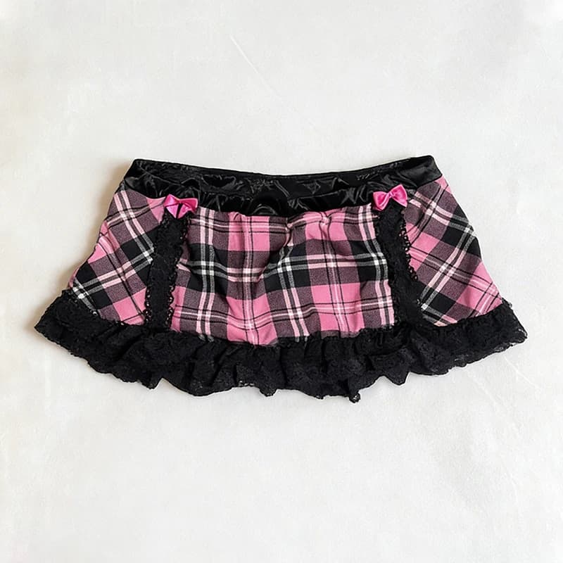 Skull Subculture Y2K Dress Harajuku Graphic Print Punk Mini Skirt Fashion Goth Low Rise Skirts Streetwear Hip Hop A-line Skirts
