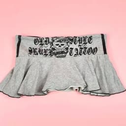 Skull Subculture Y2K Dress Harajuku Graphic Print Punk Mini Skirt Fashion Goth Low Rise Skirts Streetwear Hip Hop A-line Skirts
