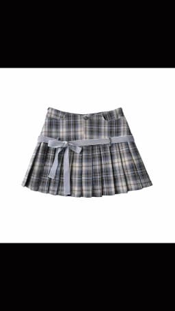 Women's Y2k A-line Pleated Skirt Vintage Plaid Mini Skirt Harajuku Korean Elegant Preppy Style Bow Skirts 2000s Clothes Summer