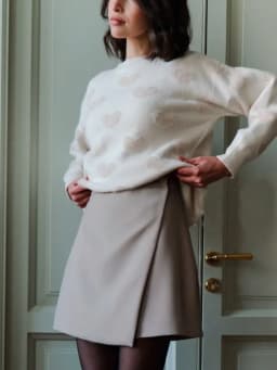 Office Lady Women Skirts 2026 New Women's High Waist A Line Skirt Slim Fit Split Hem Irregular Design Versatile Midi Skirt