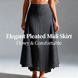 Miyake Pleated Irregular Skirt Designer Casual Elegant High Waisted Pleated Long Solid Color Skirt