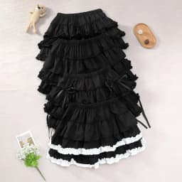Y2K Spicy Girl Punk Pumpkin Cake Short Skirt Girl Subculture Lolita Faldas Lace Slim Faldas Mujer Moda 2026 Black Skirts