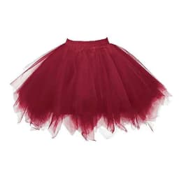 Women's Candy-colored Tutu Tulle Skirt Ballet Skirt Dance Party Stage Performance Fluffy Mini Skirt Adult Costume Ball Gown