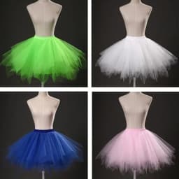 Women's Candy-colored Tutu Tulle Skirt Ballet Skirt Dance Party Stage Performance Fluffy Mini Skirt Adult Costume Ball Gown