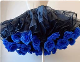 Flowers Crinoline Sweet Fairy Lolita Spring and Summer Bubble Skirt Gorgeous French Elegant Girl Women's Organza Midi Skirt