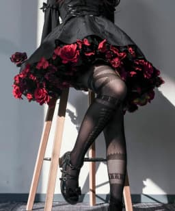 Flowers Crinoline Sweet Fairy Lolita Spring and Summer Bubble Skirt Gorgeous French Elegant Girl Women's Organza Midi Skirt