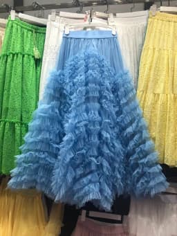 Voille Skirts Women Y2k High Waist Elastic Jupe Ladies Tulle Cake Mujer Faldas Ruffles Long Female Casual Mesh Skirt Dropship
