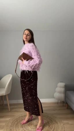 High Waisted Sequin Maxi Skirt Women Elegant Shiny Straight Skirts With Slit Summer Spring Black Long Sequin Skirt For Women