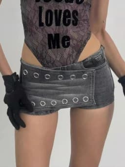 American Vintage Spice Girl Women Short Stragiht Skirts Y2k Heavy Gothic Fashion High Street Sexy Shorts Skirt Harajuku Jupe