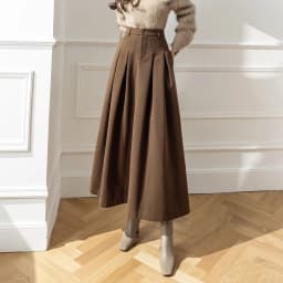 Vintage Winter Woolen Long Skirts For Women Streetwear High Waist Pleated Maxi Skirt Big Swing Folds A-Line Jupe Longues Femme