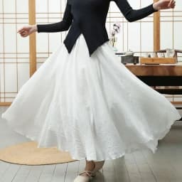 Female High Waisted Cotton Linen Maxi Skirt Women Leisure Bilayer Half Length Skirt New Chinese Style Lady Versatile Long Skirts