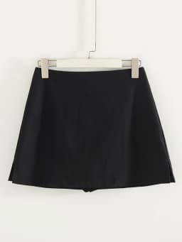 Black Stripe Skirt Mini With Shorts For Women Summer A Line Side Slit White Suit Skirt Short Ladies Mini Skirts With Zipper