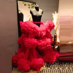 Fuchsia Skirts Puffy Tulle Ruffled jupe femme Party Tutu Skirts Tierred Long Floor Length Customized Maxi Skirt For Women