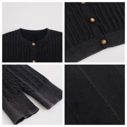 AP AW26 Women Washed Cable Cardigan and Knitting Skirt