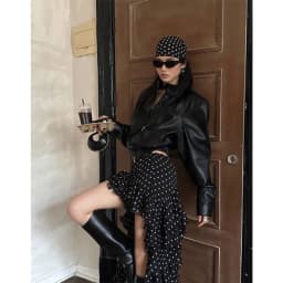 MEXZT Y2K Polka Dots Long Skirt Women Streetwear Ruffles Asymmetrical Maxi Skirts Summer Fashion Harajuku Korean Design Faldas