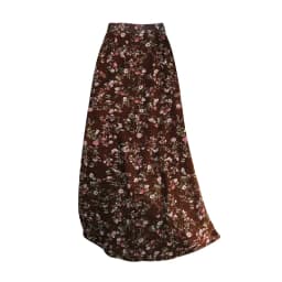 New Women Slim Elegant Skirts Vintage Floral Print A-line Mermaid Long Skirts Summer Streetwear High Waist Chiffon Holiday Skirt