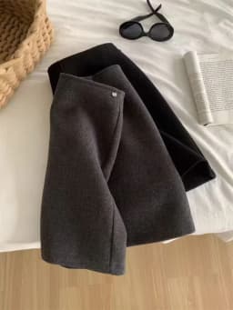 Thickened Woolen Skirt Women's Fashion Slim Fit Wrap High Waist A-Line Short Skirt Autumn Winter Casual Style City Commute