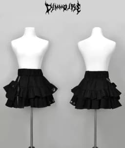 Japanese Harajuku Punk College Style Plaid Cake Ultra Short Skirt Subculture Y2k Girl Autumn High Waist Mini Skirt with Waistbag