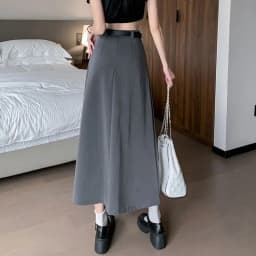 Xpqbb Women Summer Black Grey Long Skirt Vintage High Waist Y2K Pleated Skirt Woman College Style Wild Student A Line Skirts