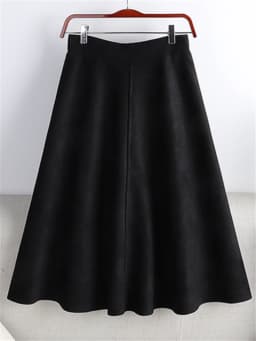 REALEFT New 2025 Autumn Winter Women Suede Midi Skirts High Waist Multi Color Elegant A-Line Skirts Umbrella Ladies Skirt Female