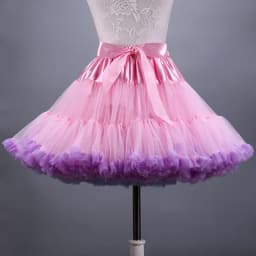 New Adult Short Tulle Pettiskirt Colorful Tutu Skirt Crinoline Jupon Saia for Women