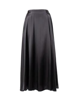 Bornladies Elegant Satin Loose Women Skirt 2025 High Waist Maxi Skirts Streetwear Classic Long Skirt Fashion Female Black Skirt