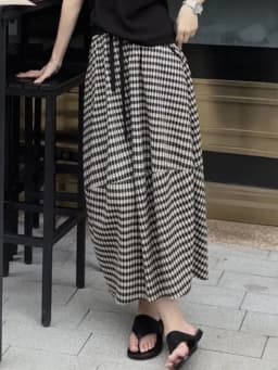 Aoaiiys Skirts Women Striped Plaid Spliced Casual Skirts Pockets Fashion Skirt 2026 Vintage Comfortable A-Line Skirt Summer New