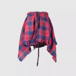 Fashion Tassel Hip Hop Irregular Men and Women Fake Shirt Hem Spring Autumn False Shirt Skirt Half-body Plaid Skirts Womens Saia