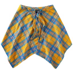 Fashion Tassel Hip Hop Irregular Men and Women Fake Shirt Hem Spring Autumn False Shirt Skirt Half-body Plaid Skirts Womens Saia