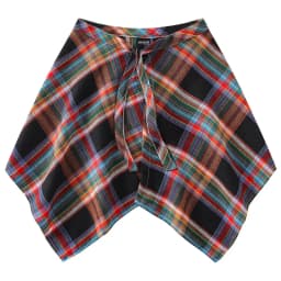 Fashion Tassel Hip Hop Irregular Men and Women Fake Shirt Hem Spring Autumn False Shirt Skirt Half-body Plaid Skirts Womens Saia
