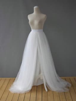 Maxi Split Floor Length Tulle Skirt,Elegant,Wedding Photo Shoot Evening Dating Tulle Skirt,Bridesmaid Dresses