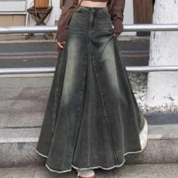 Women Denim Skirts Solid Skirt A Line Button Pocket Ankle Length Zipper Fly Empire Waist None Strech Casual Loose 2026 Autumn