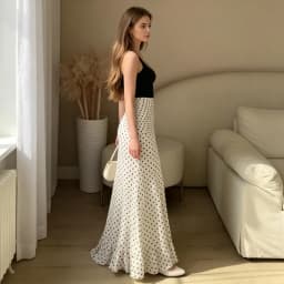 Mermaid Skirts Women Long Skirt Ruffles Hem High Waist Stretch Folds Floor Length A Line Female Spring Summer 2026 Streetwear