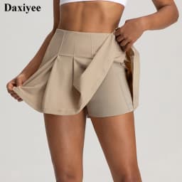 High Elestic Tennis Skirts Breathable High Waist Sports Golf Skorts Women Runing Fitness Workout Gym Dance Yoga Skirt Sportwear