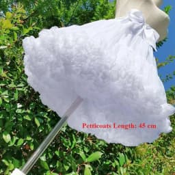 Vintage Style Lolita Petticoat with Floral Details Layered Crinoline Bustle Skirt for Wedding Dresses, Cosplay Tutu Undergarment