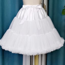 Vintage Style Lolita Petticoat with Floral Details Layered Crinoline Bustle Skirt for Wedding Dresses, Cosplay Tutu Undergarment